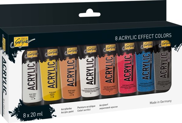 KREUL SOLO GOYA Acrylic 20 ml 8er Set Effect Colors