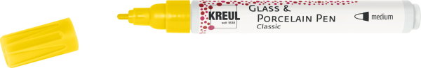 KREUL Glass & Porcelain Pen Classic medium Signalgelb