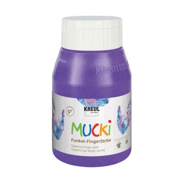 KREUL MUCKI Funkel-Fingerfarbe Zauber-Lila 500 ml