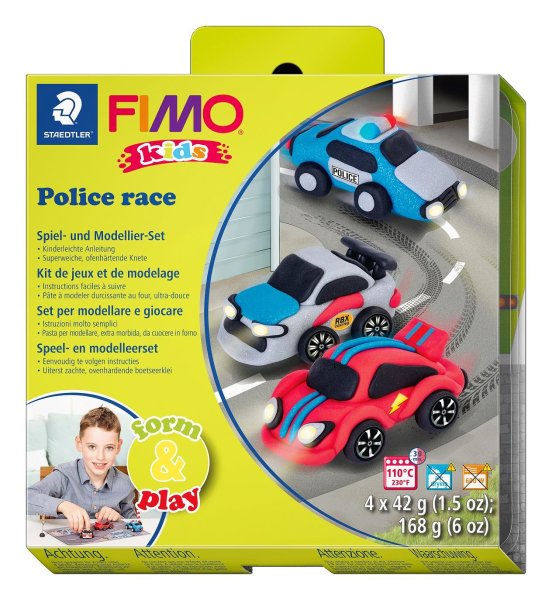 FIMO kids modelovacia súprava Form & Play - policajné auto - úroveň 3