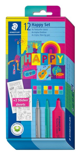 STAEDTLER Schreibset HAPPY, 12-teilig