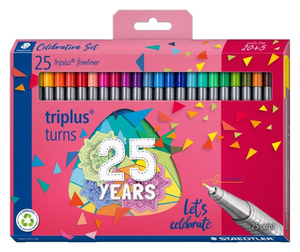 STAEDTLER Fineliner triplus, 20 + 5 Celebration-Set