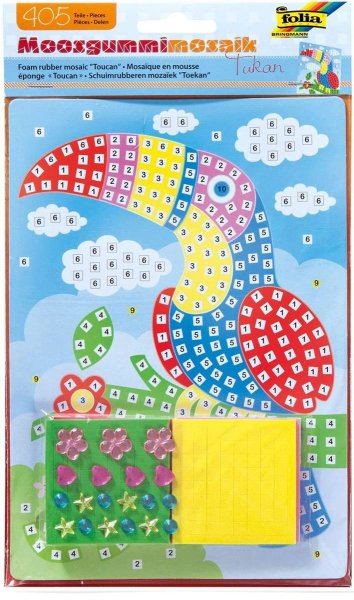 folia Moosgummi-Mosaik "Papagei", 405 Teile