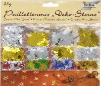 folia Paillettenmix/Streuschmuck "Deko-Sterne",...