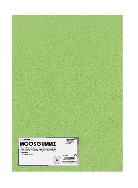 folia Moosgummi nicht selbstklebend (B)200 x (H)290 mm hellgrün 10 Blatt