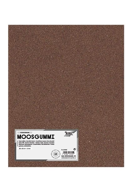 folia Moosgummi nicht selbstklebend (B)200 x (H)290 mm schokobraun 10 Blatt