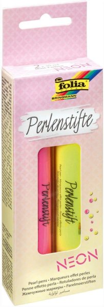 folia Perlenstifte "Neon", 30 ml, 2er Set