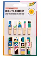 folia Holzklammern mit Druck "All year Abstract"