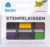 folia Stempelkissen Set "Basic", 6-farbig sortiert