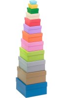 folia Geschenkboxen "Eckig", 12 Stück Größen/Farben sortiert