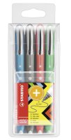 Tintenroller - STABILO worker+ colorful - medium - 4er...