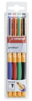 Tintenroller - STABILO pointVisco - 4er Pack - blau, rot,...