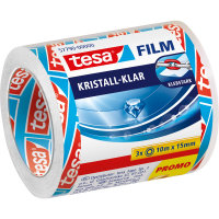 tesa Film-Set, kristall-klar, SPAR-PACK!, 15 mm x 10 m
