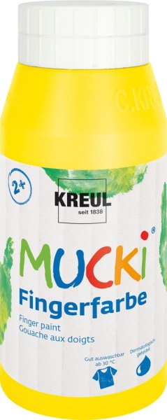 KREUL MUCKI prstová farba - žltá - 750 ml