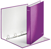 LEITZ Ringbuch WOW, DIN A4, Hartpappe, violett 4-Ring