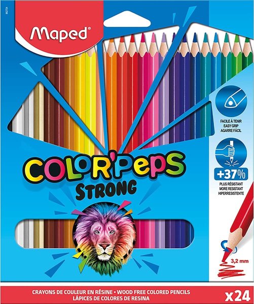 Maped Dreikant-Buntstift COLORPEPS STRONG, 24er Kartonetui