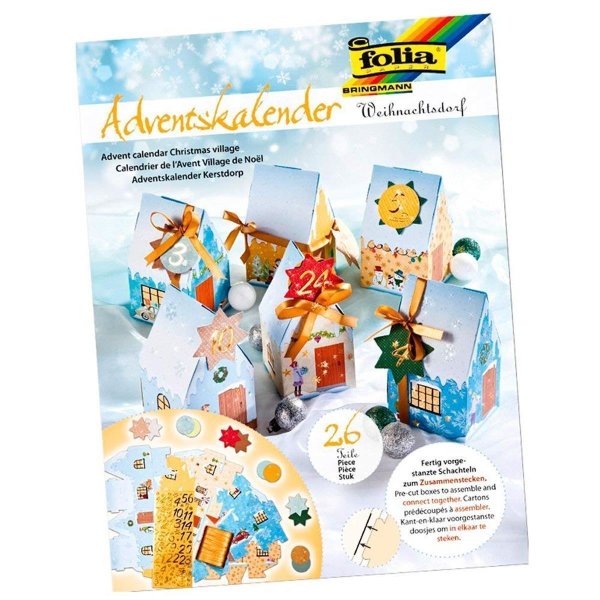 folia Adventskalender "Weihnachtsdorf", 24 Blatt