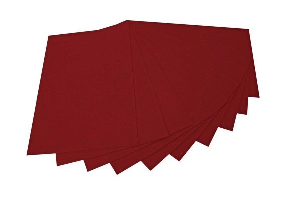 folia - plstená látka, (š) 200 x (v) 300 mm, 150 g / m2 - tmavočervená