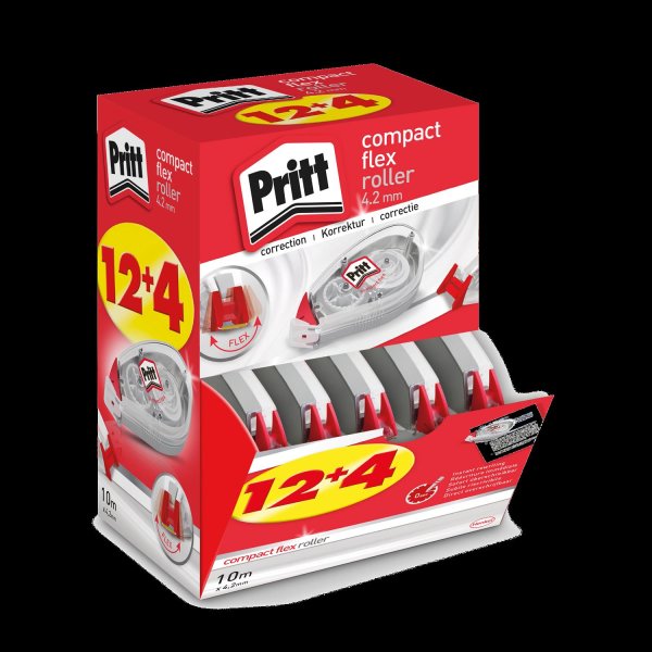 Pritt korekčný roller Compact Flex - 4,2 mm x 10 m - 16 ks v balení