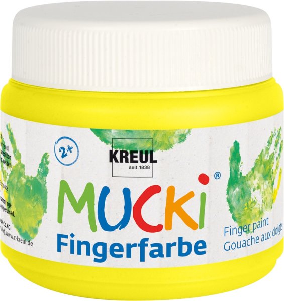 KREUL MUCKI prstová farba - žltá - 150 ml