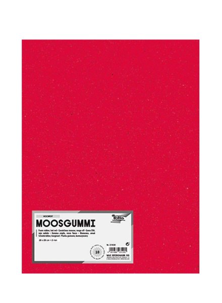 folia Moosgummi nicht selbstklebend (B)200 x (H)290 mm hochrot 10 Blatt