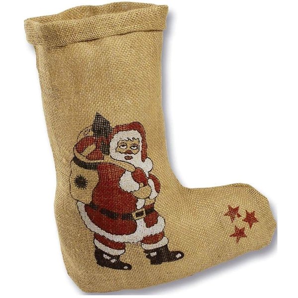 folia Jutesack "Weihnachtsstiefel", (B)200 x (H)330 mm