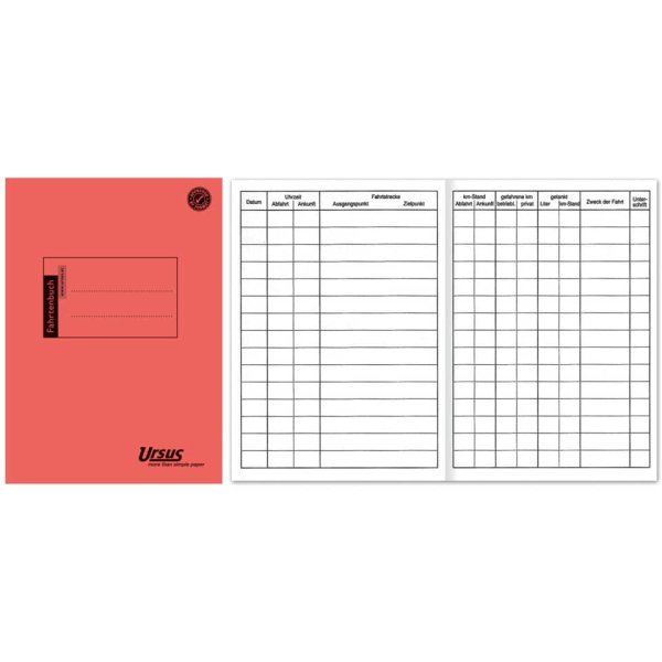 URSUS Fahrtenbuch, A5, 40 Blatt, T154