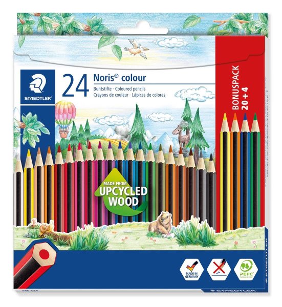 STAEDTLER Noris 185 colour Buntstifte 20 + 4 Kartonetui