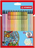 Premium-Filzstift - STABILO Pen 68 - 18er Pack - mit 18...