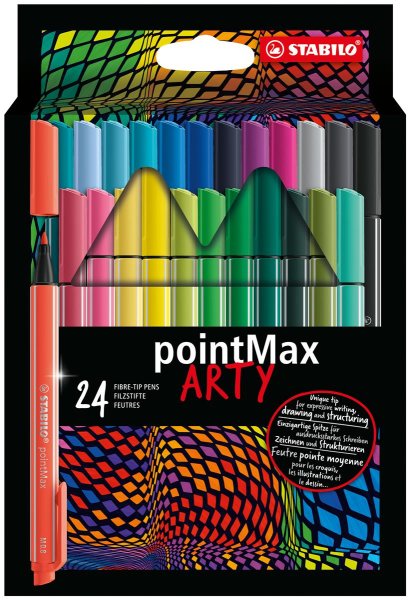 STABILO fixka pointMax - ARTY - 24 ks balenie - 24 rôznych farieb