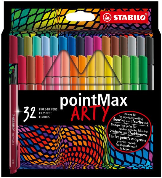 STABILO fixka pointMax - ARTY - 32 ks balenie - 32 rôznych farieb