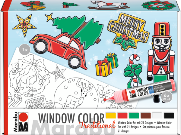 Marabu Window Color Set "XMAS Traditional" 6 × 25 ml