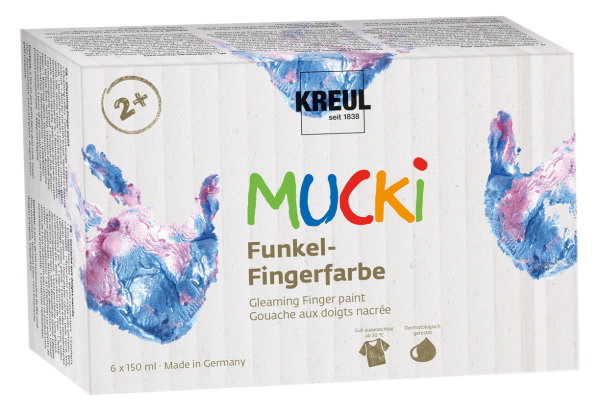 KREUL MUCKI Funkel-Fingerfarbe 6er Set 150 ml