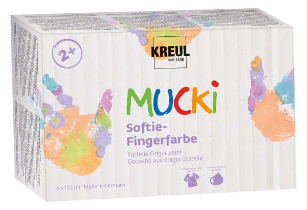 KREUL MUCKI Softie-Fingerfarbe 6er Set 150 ml