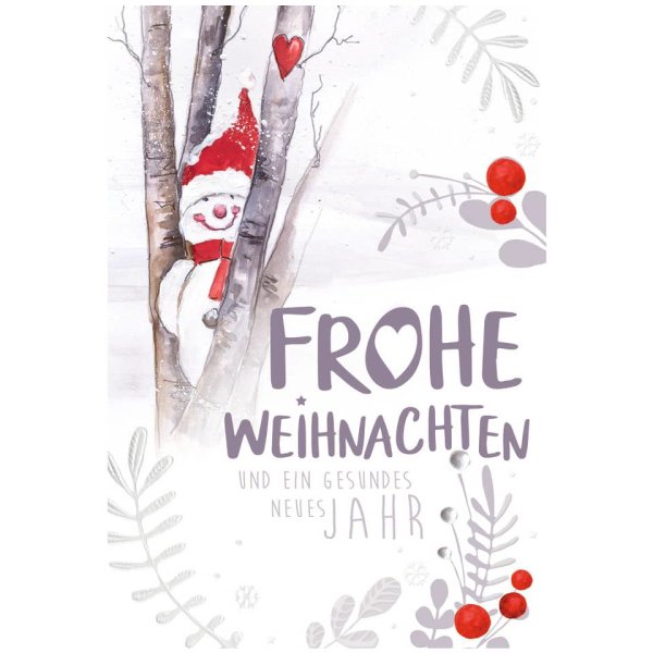 Weihnachtsbillet "Frohe Weihnachten und ein gesundes neues Jahr"