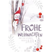 Weihnachtsbillet "Frohe Weihnachten und ein gesundes...