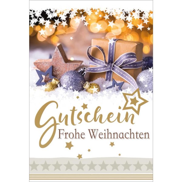 Weihnachtsbillet "Weihnachts Gutschein"