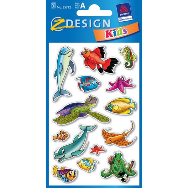 AVERY Zweckform ZDesign KIDS Papier-Sticker "Fische + Delfine"