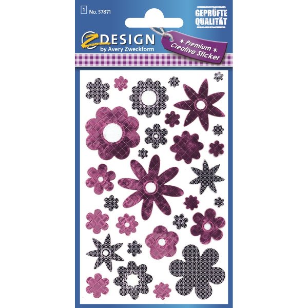 AVERY Zweckform ZDesign Sticker PREMIUM CREATIVE "Blumen"