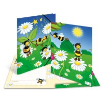 HERMA Eckspannermappe Tiere "Bienenwiese", Karton, DIN A3