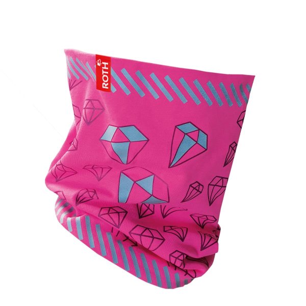 ROTH Kinder-Jersey-Schlauchschal ReflActions "Diamant", pink