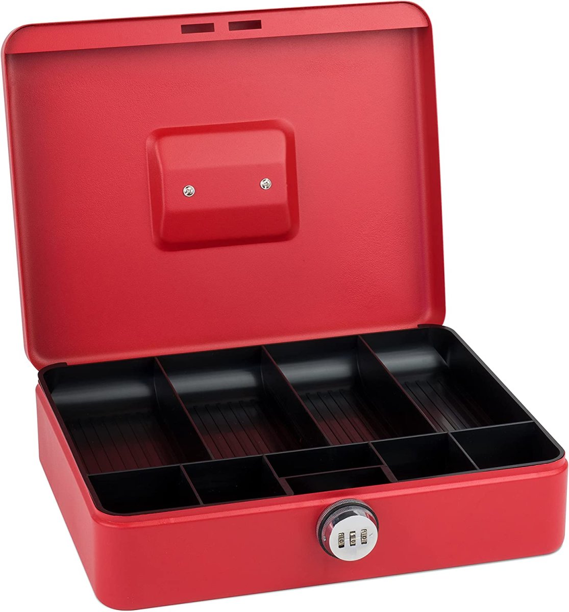 SAX Geldkassette XL 30 x 24 x 9 rot mit Zahlenschloss 0-824-13