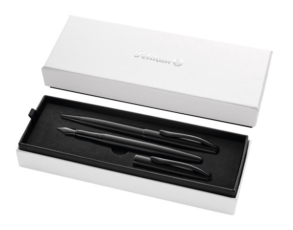Pelikan Schreibgeräte Set Füllhalter und Kugelschreiber Jazz Noble Elegance Carbon