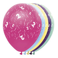 Folat Ballon 30 cm 5 Stück - Happy Birthday 2....