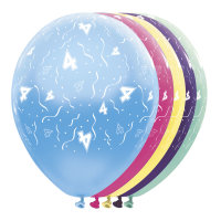 Folat Ballon 30 cm 5 Stück - Happy Birthday 4....