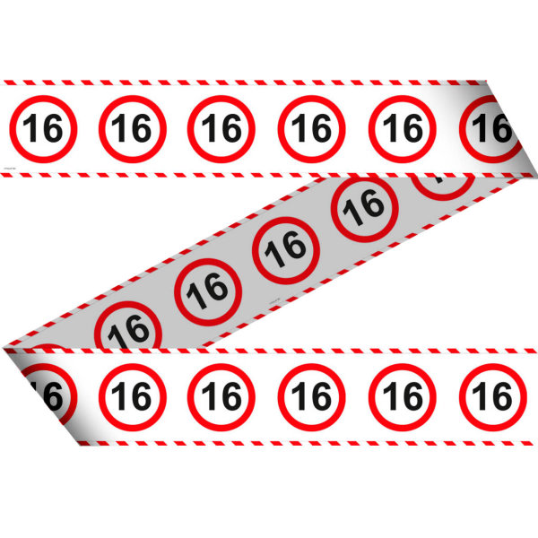 Folat bariérová páska - dopravná značka - 15 m - 16. narodeniny