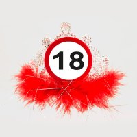 Folat 18. Geburtstag Diadem / Tiara Verkehrsschild