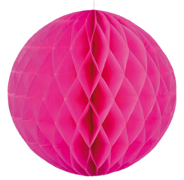 Folat Wabenfächerballon XL Rund Pink - 50 cm