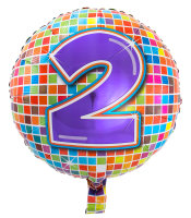 Folat Folienballon 43 cm 1 Stück Happy Birthday 2...