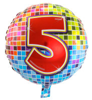 Folat Folienballon 43 cm 1 Stück Happy Birthday 5...